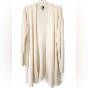Anne Klein Cardigan Cream Ivory Open-Front size XL